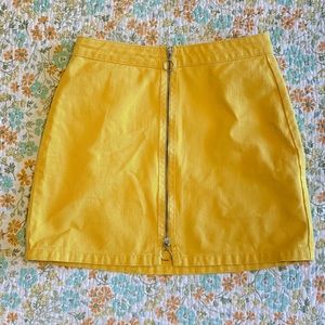 Yellow Urban Outfitters denim mini skirt